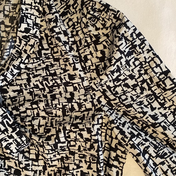 Kate Spade Reade Tie Neck Blouse Long Sleeve Popover style Black / White  Size 8 - Picture 8 of 16